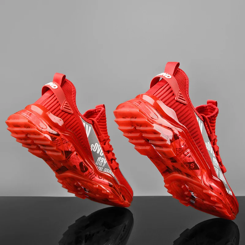

High Quality Men's Chunky Running Shoes Breathable Sneakers Trendy No-slip Damping Jogging Shoes Walking Cushioning Zapatillas