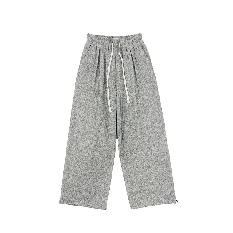 

Net red casual pants men's trend loose tweed pants
