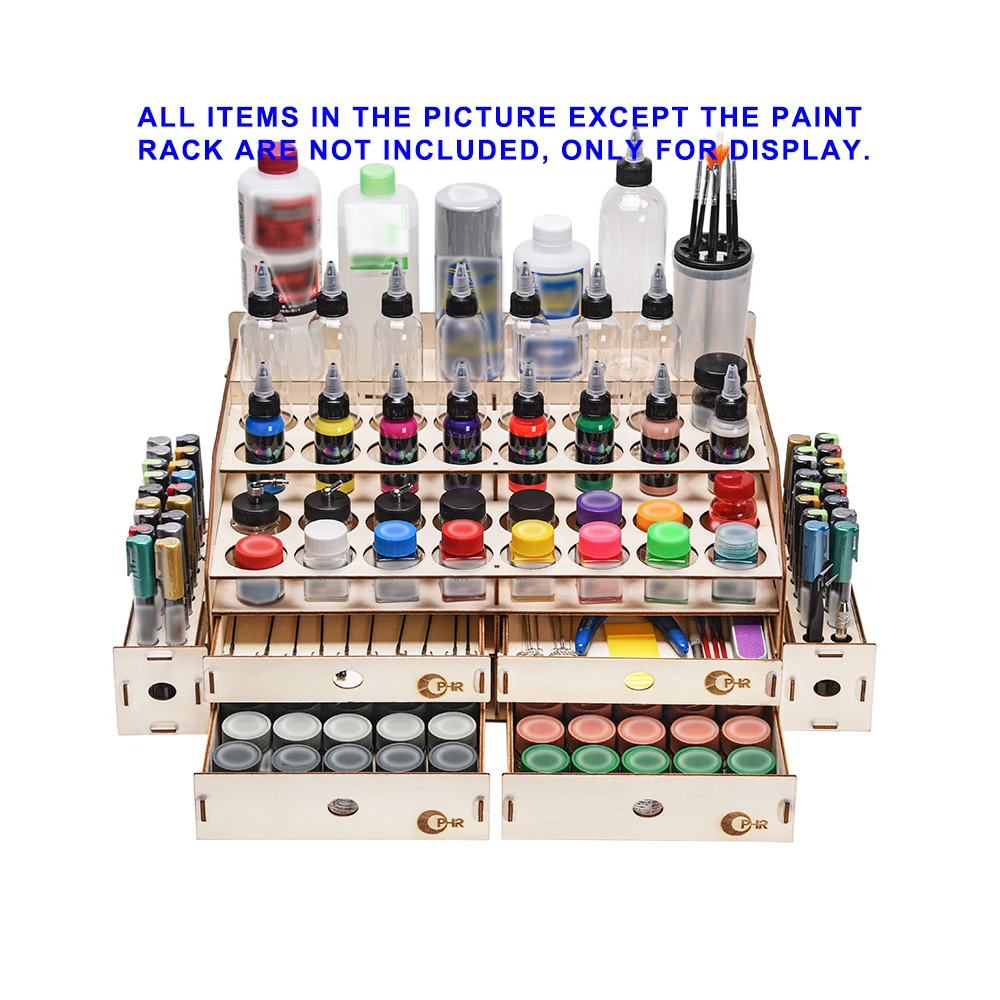 OPHIR Wood Acrylic Paints Rack with Mark Pen Storage MG062 |