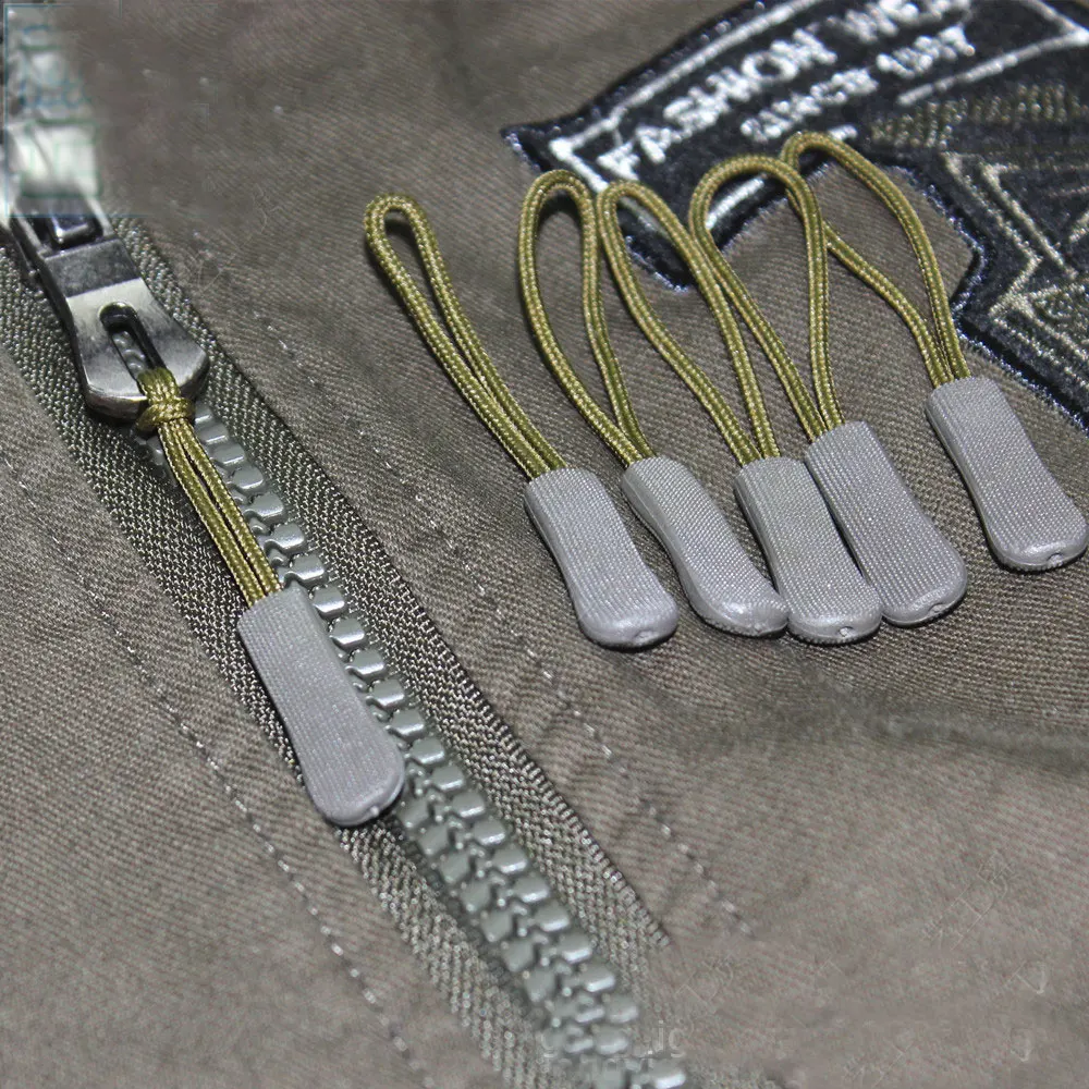 MENFLY 10PCS Zipper Puller Rope End Zip Cord Tab Replacement Clip Fixer Broken Buckle Travel Bag Jacket Tail Rop Pull Tab Tools