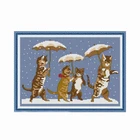 Набор для вышивки крестиком Joy Sunday, котенок с рисунком зонтика 14CT 11CT, отсчетная ткань с принтом, ручная вышивка нитками, рукоделие