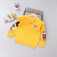 fall kids clothes cartoon mickey mouse embroidery knitted cardigan sweater fashion little children tops boys christmas outfits