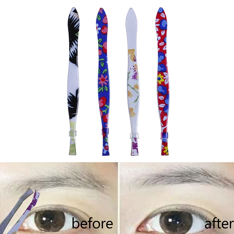 

1pcs Stainless Steel Flower Eyebrow Tweezers Face Hair Removal Eye Brow Trimmer Eyelash Clip Cosmetic Makeup Tool Fashion