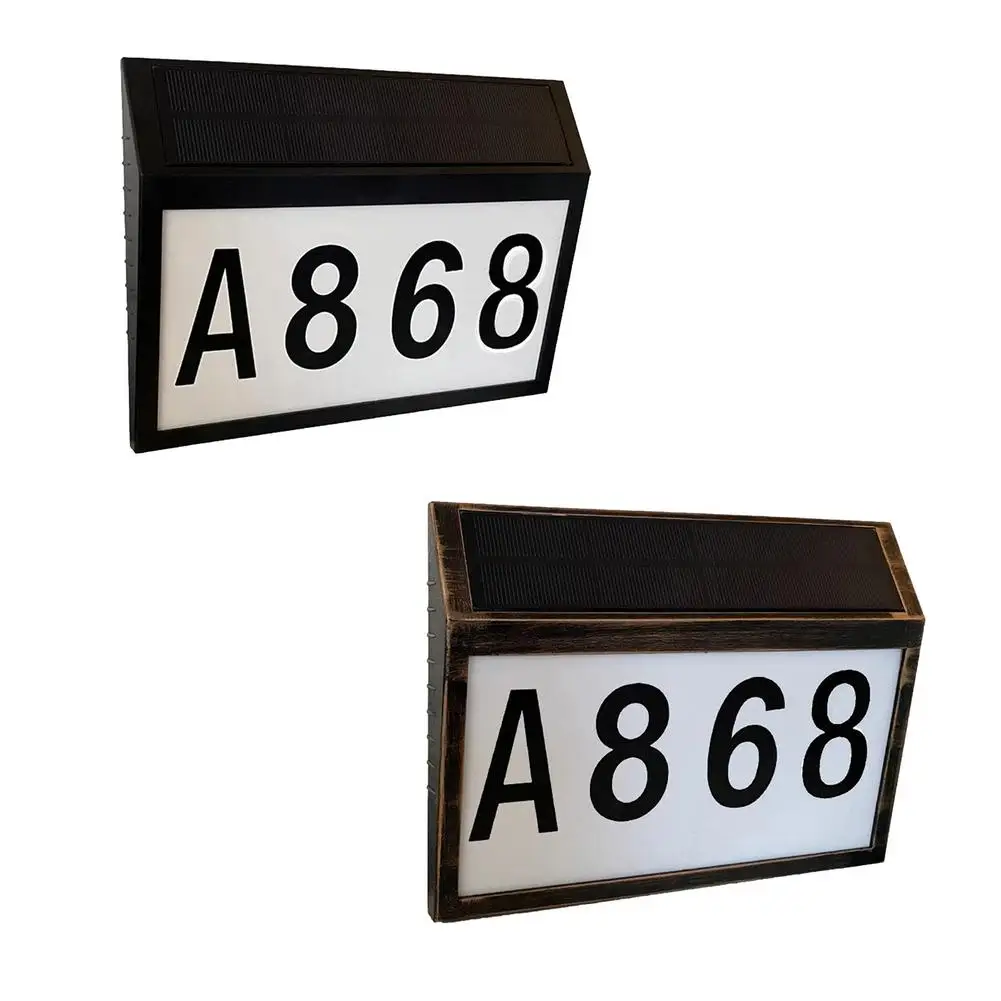 

Табличка со светодиодной подсветкой, водонепроницаемый уличный светильник с числами, на солнечной батарее