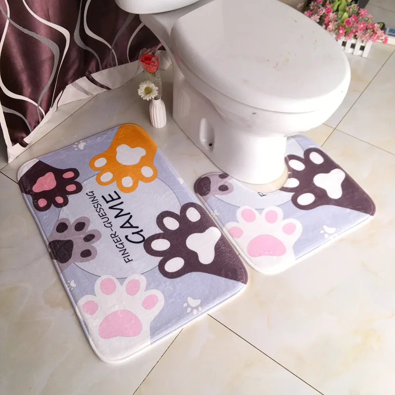 Ванная комната комплект 2 предмета в комплекте под мрамор Нескользящая подставка