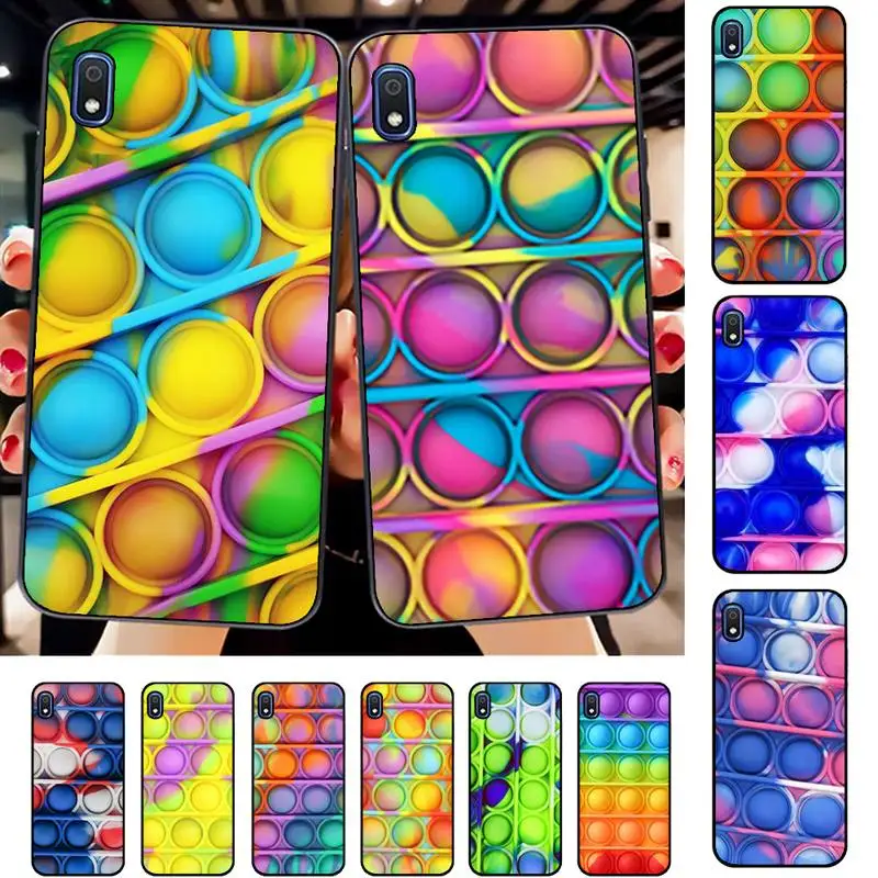 

FHNBLJ Bubble Fidget Reliver Stress Phone Case for Samsung A51 01 50 71 21S 70 31 40 30 10 20 S E 11 91 A7 A8 2018