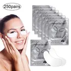 Подушечки для наращивания ресниц, подушечки, накладки для накладных ресниц под глаза, безворсовые наклейки для ресниц, 250 пар, инструмент для искусственных ресниц