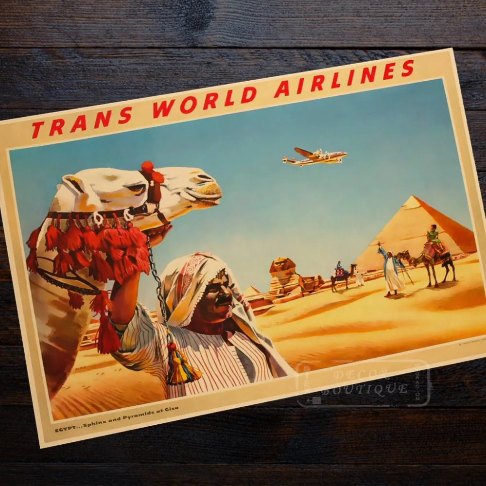 Карта Ближнего Востока Египет поп арт ретро винтажный постер из крафт бумаги