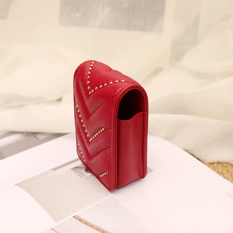 Мини чехол для губной помады с зеркалом маленькая сумка макияжа Marmont брендовый