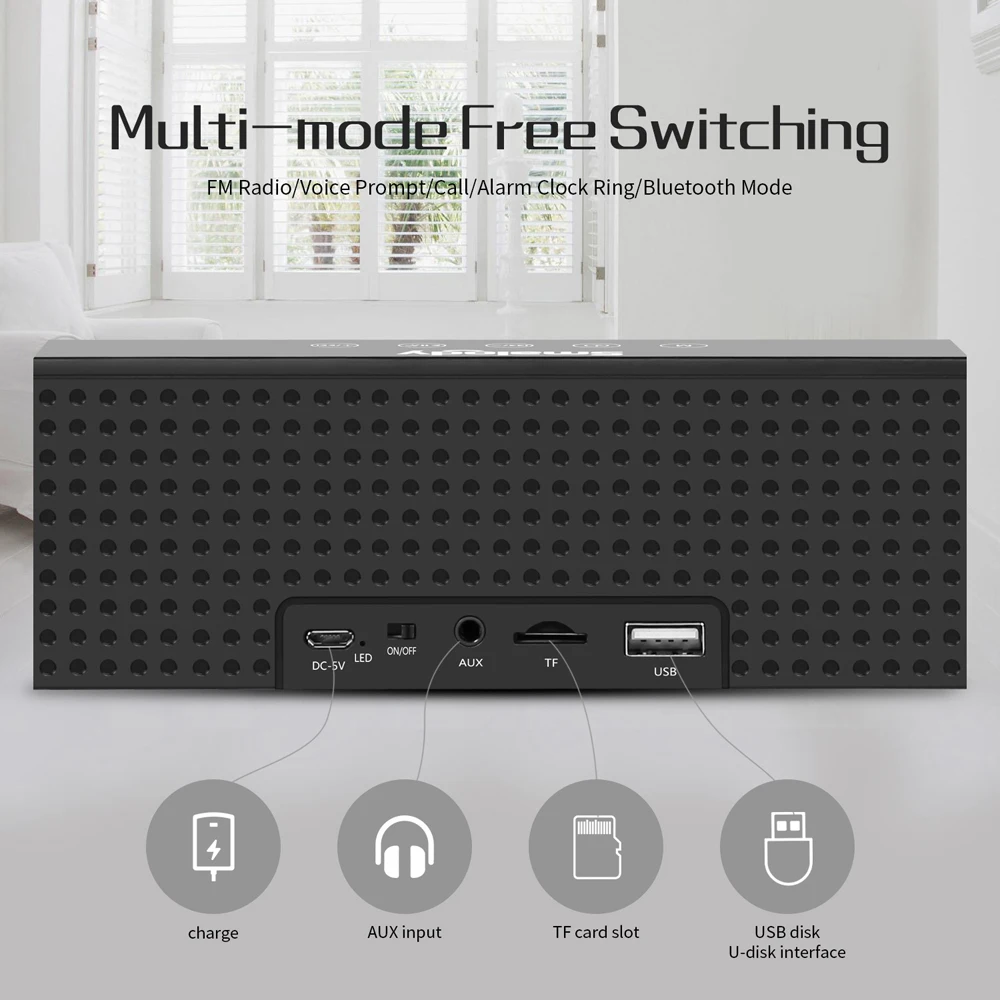 Smalody Bluetooth динамик Портативный беспроводной мини Саундбар двойной громкий s 10 Вт с
