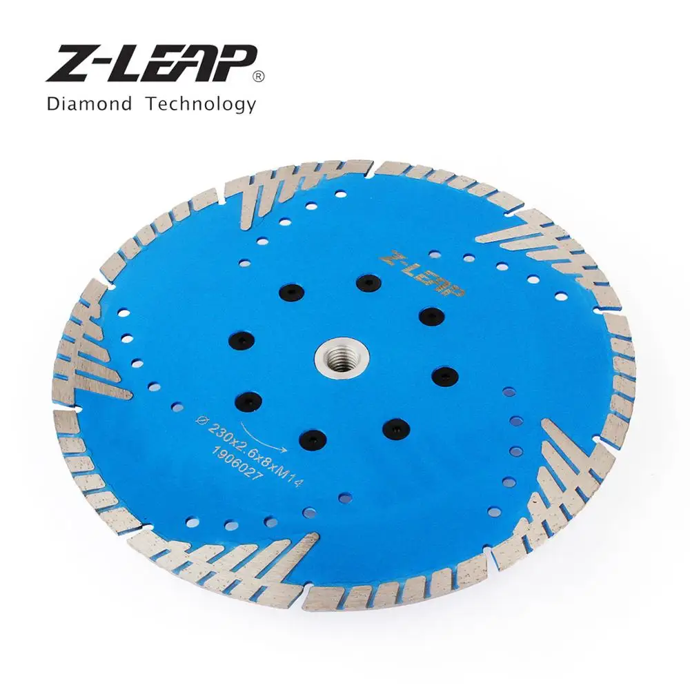 Алмазная пила с фланцем M14 9 дюймов горячий прессованный режущий диск для