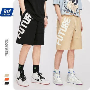 INFLATION мужские короткие шорты, эластичный пояс, хип-хоп, мужские шаровары с буквенным принтом, свободные уличные мужские шорты 3011S20
