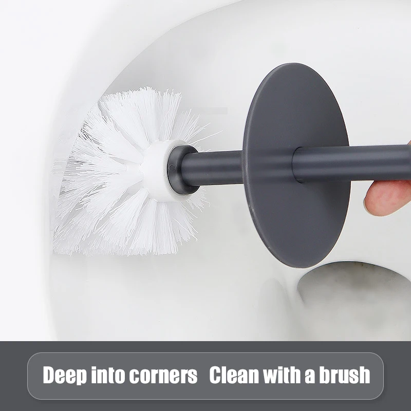 

Toilet Brush Deep Cleaner Silicone Toilet Brush with No-Slip Long Plastic Handle and Flexible Bristle Silicone Toilet SDF-SHIP