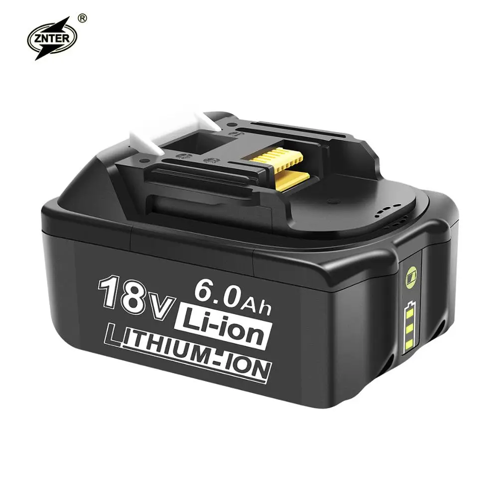

18V 6.0AH Rechargeable Battery 6000mAh Li-ion Battery for MAKITA BL1860 BL1850 BL1860B Replacement Battery for Power Tool