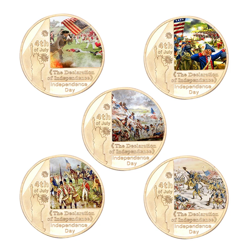 WR США Четвертое июля набор золотых коллекционных монет с коробкой день военной
