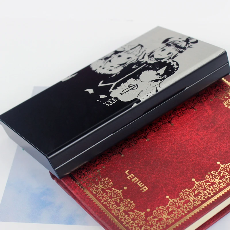 Тонкий черный красный чехол тонкая сигарета для женщин металлический раздвижной