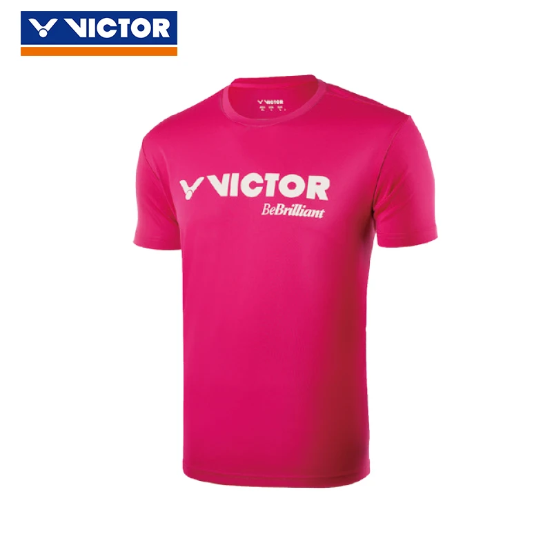 Рубашки для бадминтона VICTOR дышащая быстросохнущая футболка с v-образным вырезом