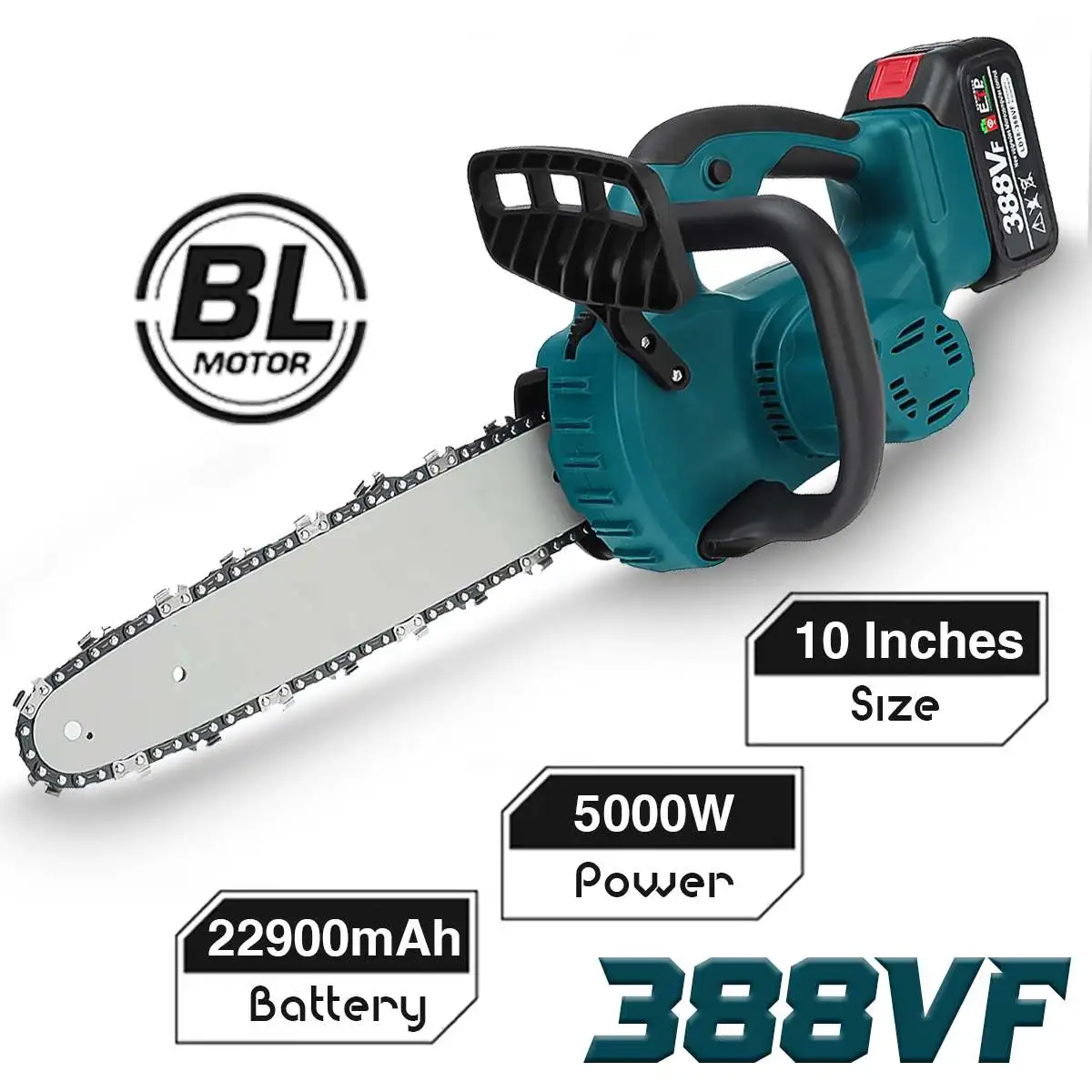10 Inch Brushless Cordless Chainsaw Electric Saw Bracket Woodworking Cutter Machine Garden Pruning Tools For Makita 18V Battery |