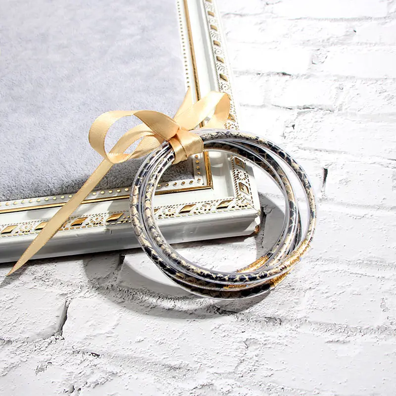 JJFOUCS 5 шт./компл. бант желе браслет для женщин модные браслеты Леопард кожа Змея