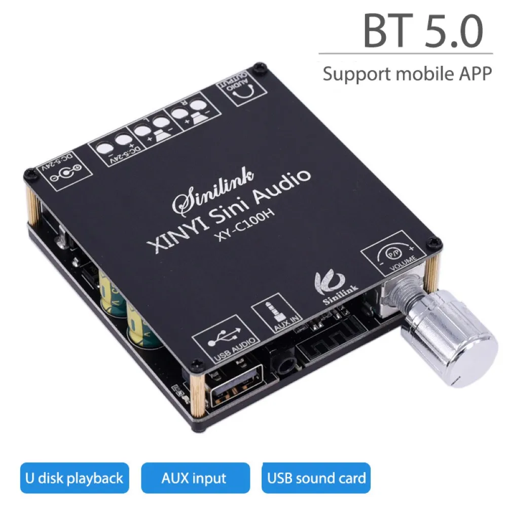 

Новый цифровой усилитель мощности 2X100 Вт плата AUX TPA3116 Bluetooth-совместимая 5,0 стерео домашняя музыка беспроводной модуль аудио усилитель