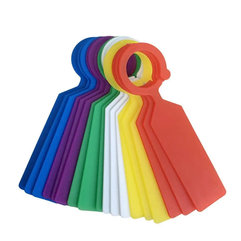

10pcs Plastic Plants Tags Multi-color Waterproof Reusable Seedling Labels Hanging Tags Garden Greenhouse Plants Flowers Tools