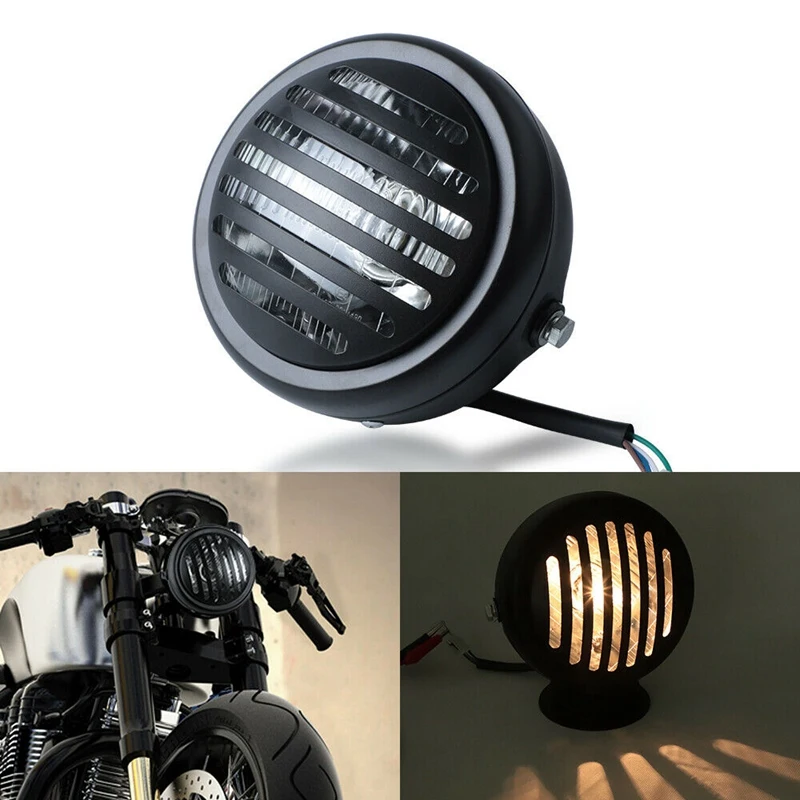 

6.5Inch Retro Motorcycle Headlight Lamp Hi-Lo Beam for Bobber Cafe Racer