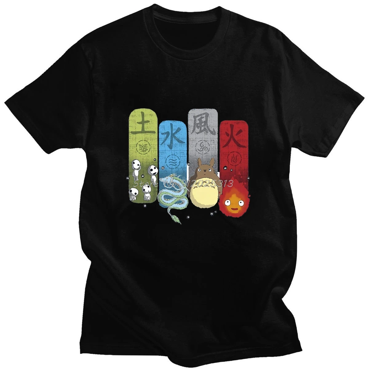 

Hot Sale Hayao Harajuku Tshirt Men Studio Ghibli Totoro Miyazaki Ullzang Graphic Tshirts Funny Cartoon Tee Anime Men's Clothes