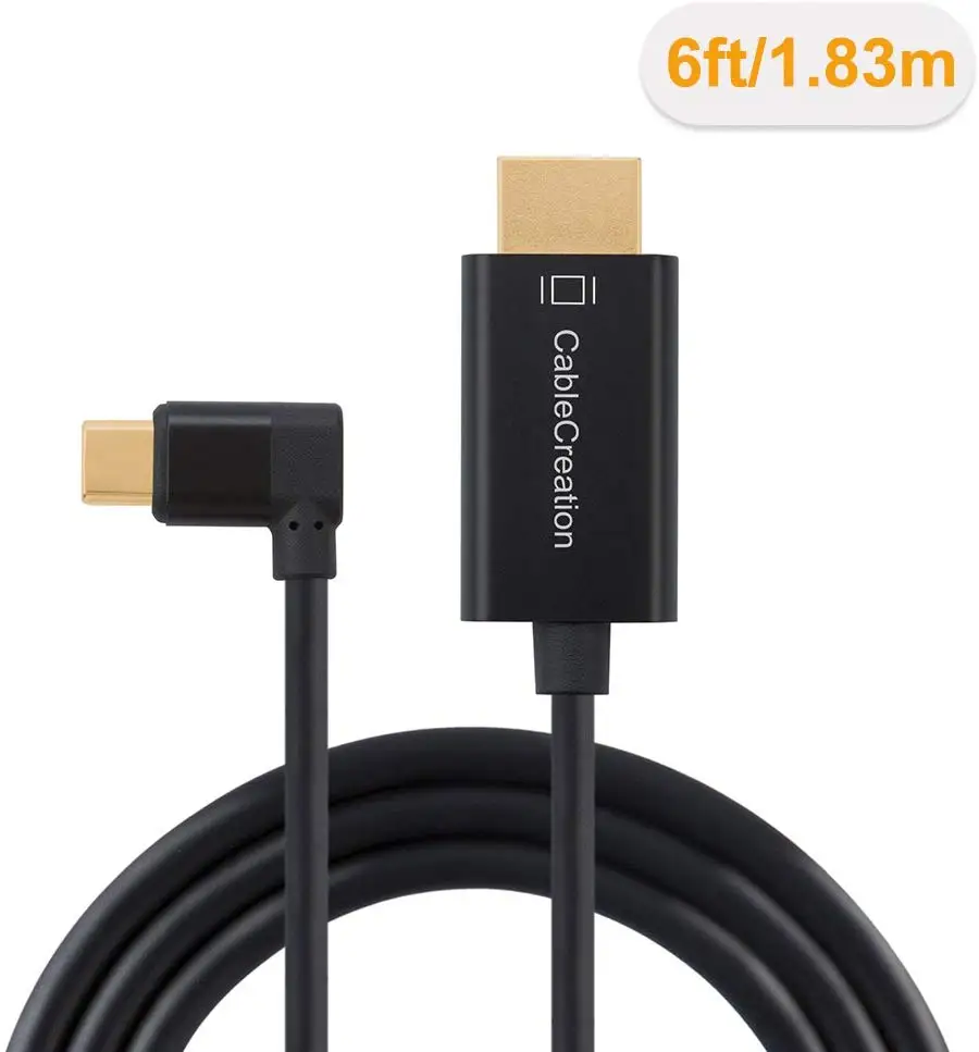 CableCreation USB C to HDMI-compatible 4K Cable Right Angle For Macbook Pro 2019 2018 iPad Galaxy S10 | Электроника