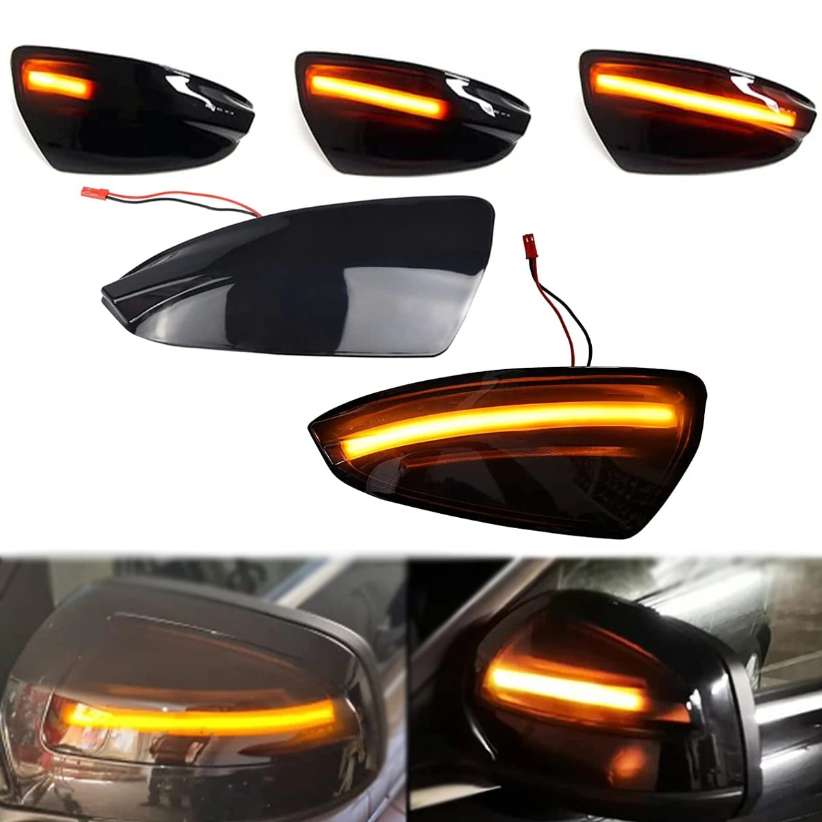 

For Mercedes-Benz Viano Vito Bus W639 C-Class W164 W204 S204 Led Side Wing Mirrors Sequential Turn Signal Light Indicator Lamp