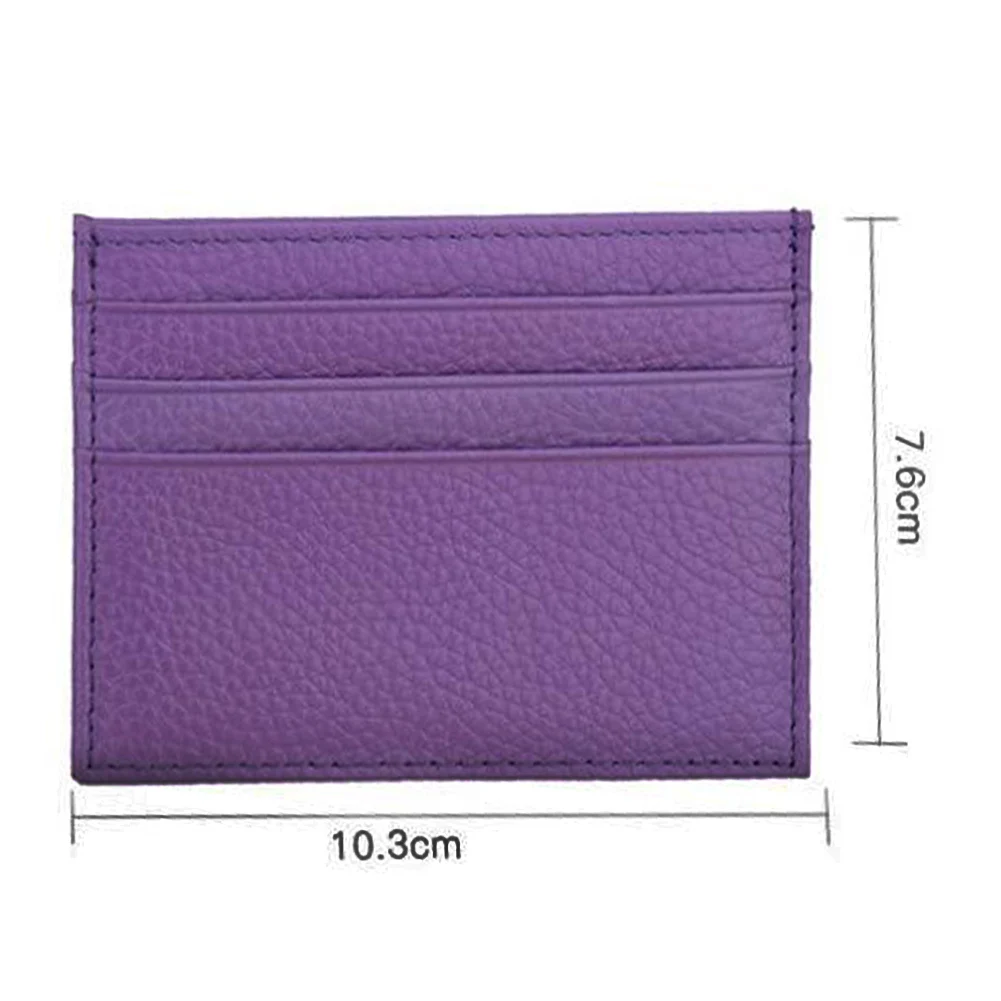 

Candy Color Bank Credit Card Genuine Cow Leather ID Card Holder Gift Box Multi Slot Slim Card Case High Quality Bag Accessories
