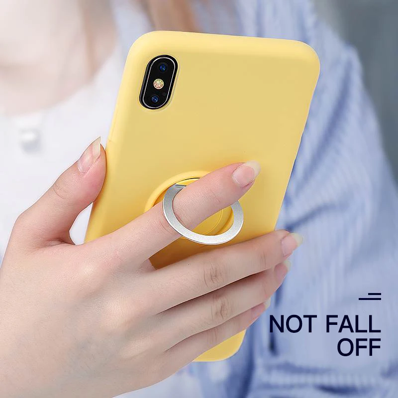 Оригинальный силиконовый чехол для Redmi Note7 Pro жидкий подставка телефона кольцо