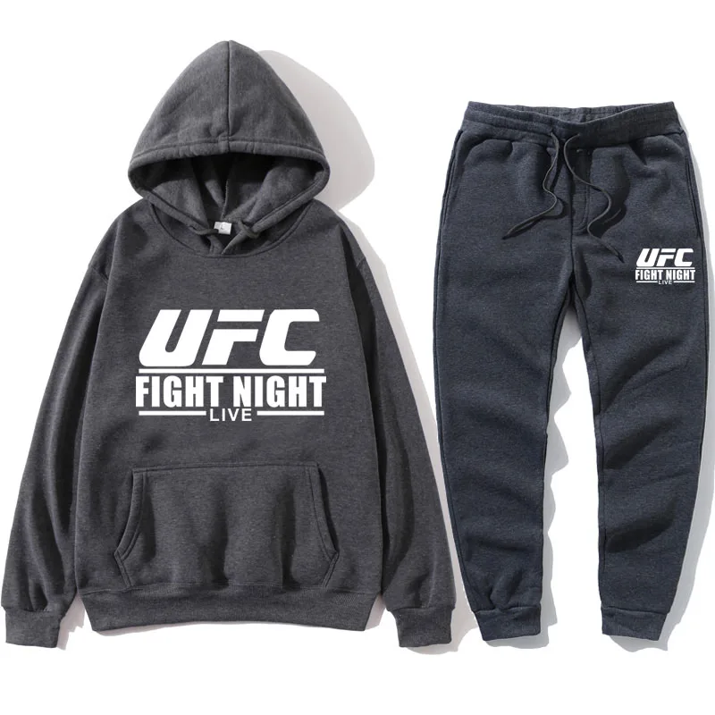 

Foreign trade fashion brand letter printed men's and women's Sweater Hoodie set thickened casual sportswear