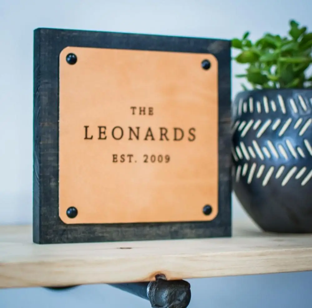 Кожаный дом на заказ вывеска для декора индивидуальный подарок Него