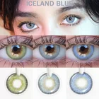 1 пара цветных контактных линз UYAAI для глаз на 1 год линзы цветные линзы ed линзы натуральные контакты глаз с цветными синими линзами