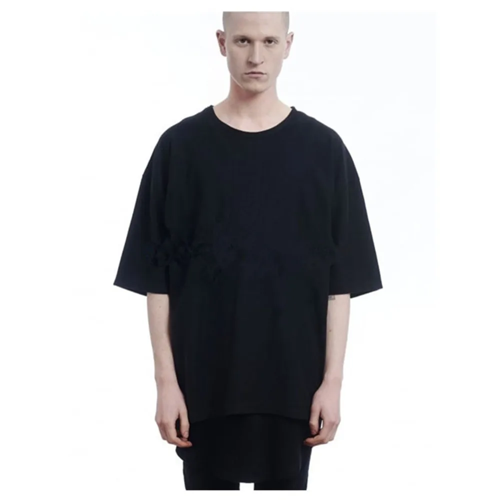 Мужская летняя футболка большого размера 100% хлопок топ с открытыми плечами