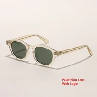 johnny depp polarized sunglasses man brand designer sunscreen uv400 driving shades acetate frame lemtosh glasses woman