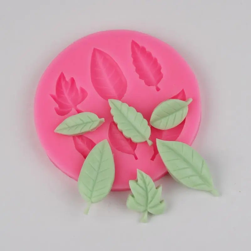 

6 Holes Leaf Fondant Silicone Mold Cake Decoration Tools Baking Mould Baking Die