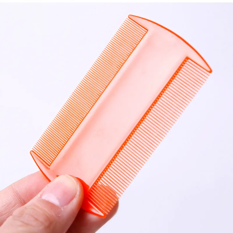 Пластиковая ПЭТ Блошиный гребень для собаки кошки Щенок двухсторонний тонкой
