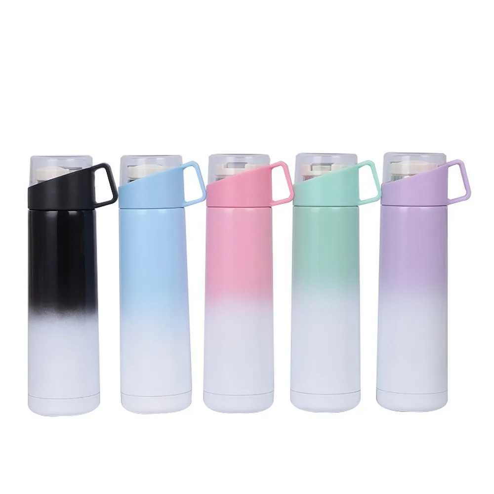 

New fashion 304 stainless steel double wall insulated thermos bottle cute student water bottle gift water cup