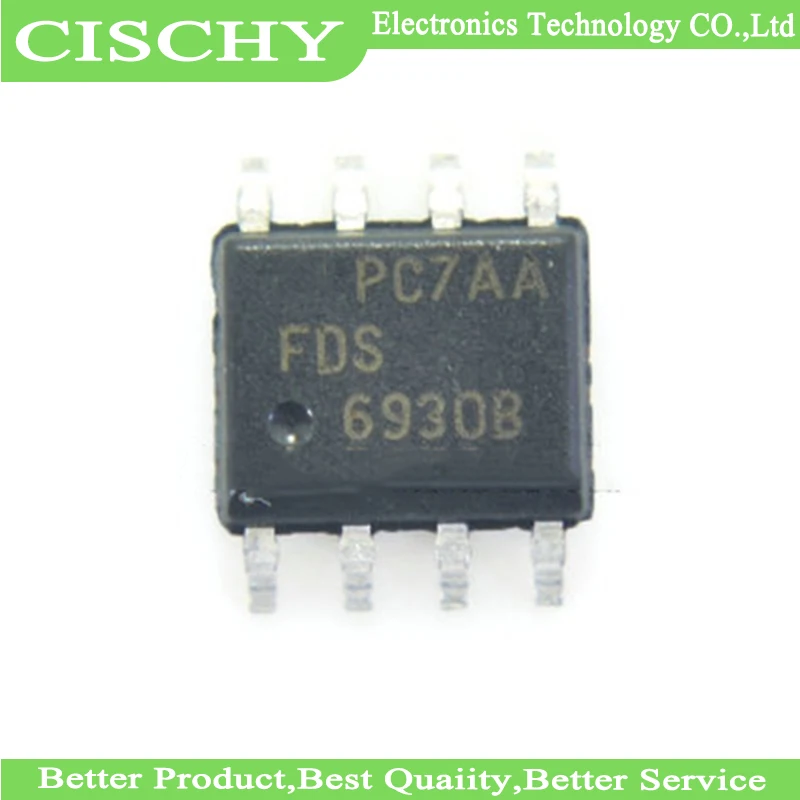 

10pcs/lot FDS6930B 6930B SOP-8 In Stock