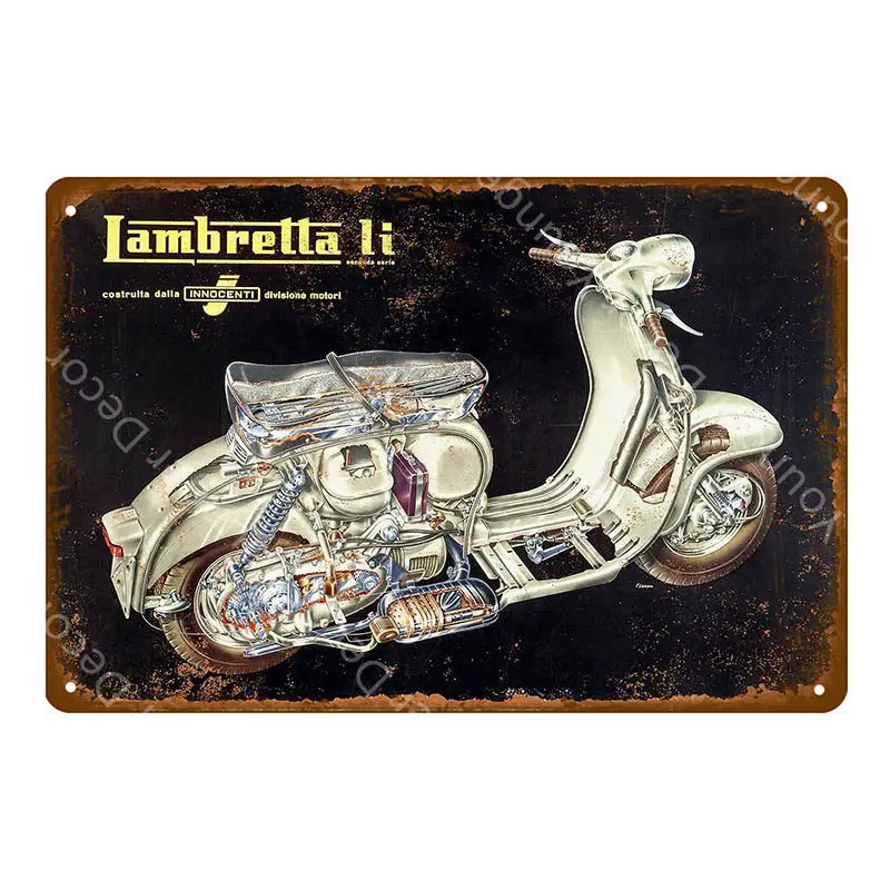 YD5368G Классический Ариэль мотоциклы металлические жестяные знаки Vespa электромобиль плакат для гараж; клуб магазин домашний декор винтажное украшение для стен - Цвет: YD5368G