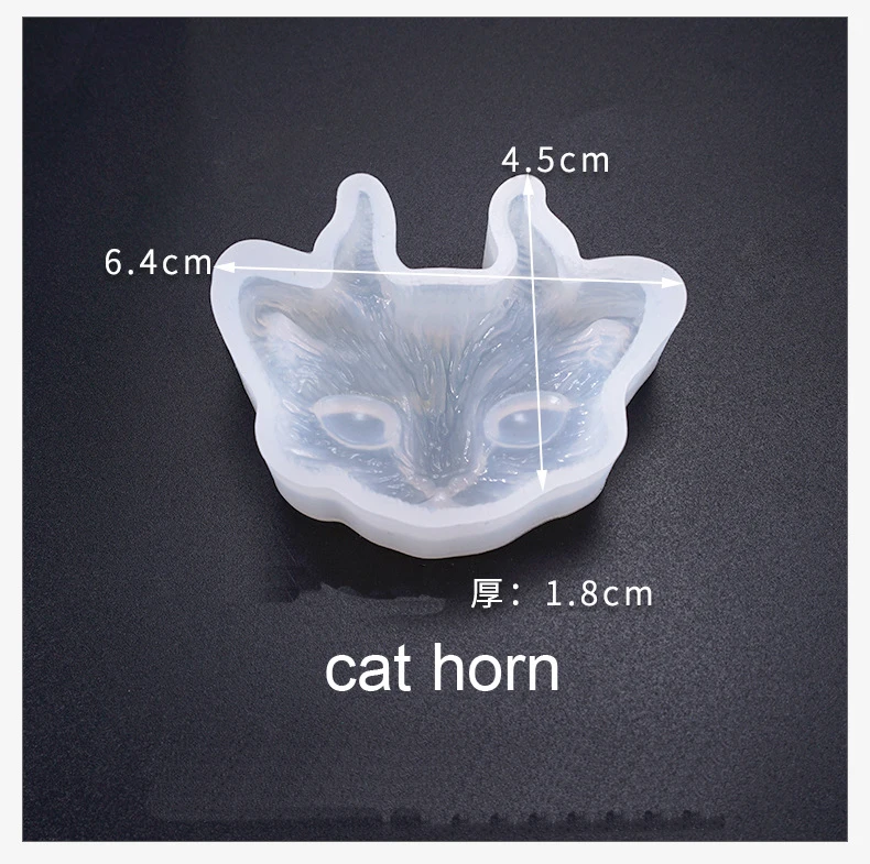 cat horn Кошка с рогом или глазом силиконовые формы ожерелье кулон Смола форма для изготовления ювелирных изделий DIY ручной работы смолы формы для ювелирных изделий - Цвет: cat horn