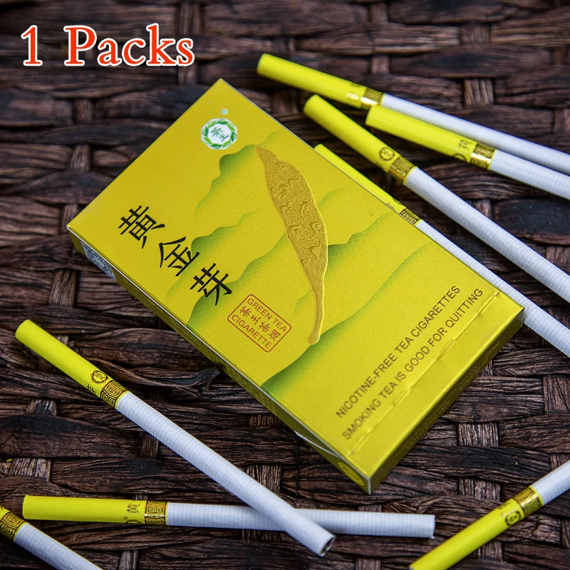 Чайный дым густой полезный желтый золотой бутон чай для остановки курения 100%