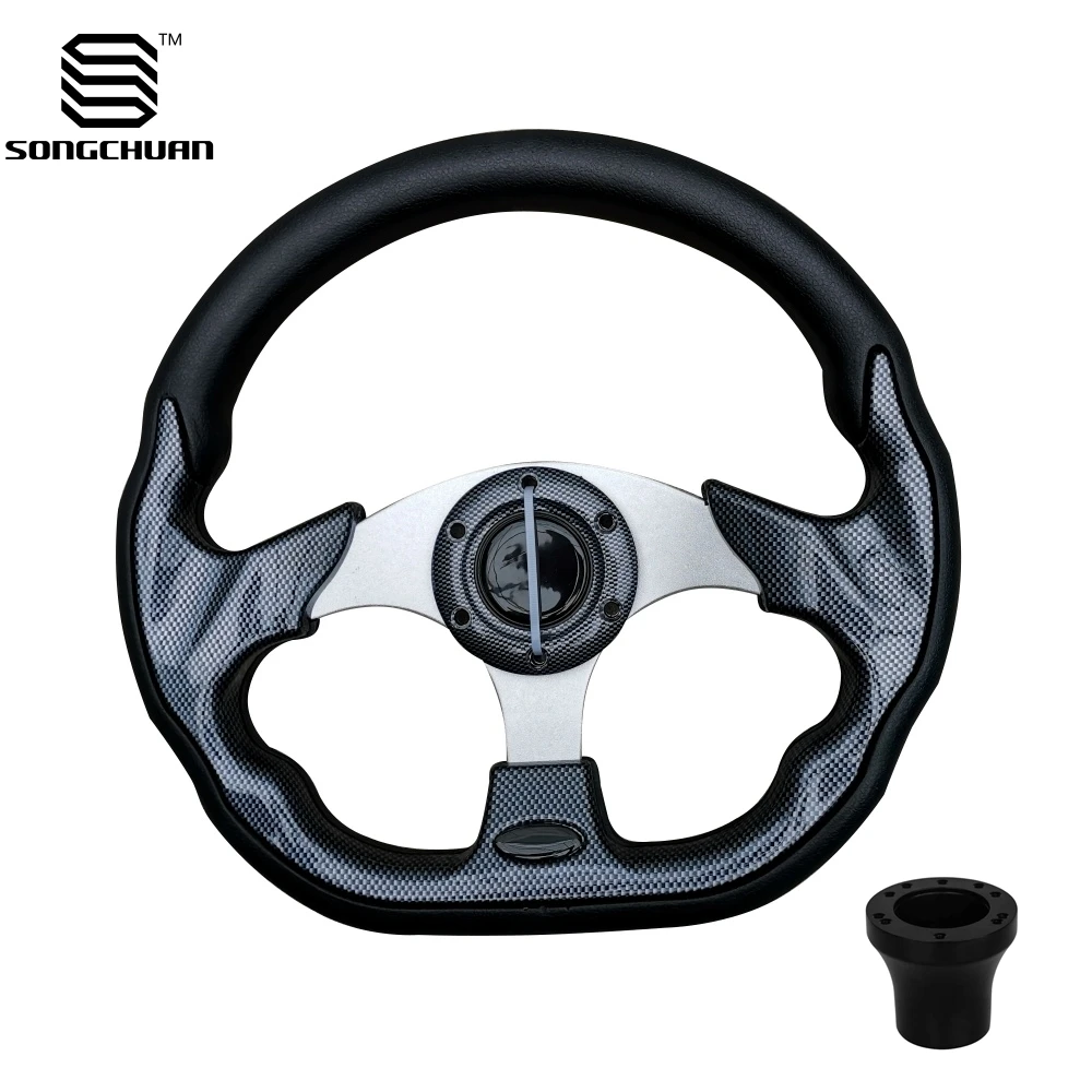 

For EZGO/CLUB CAR/G series Golf Steering Wheel 13 inch Black Carbon fiber