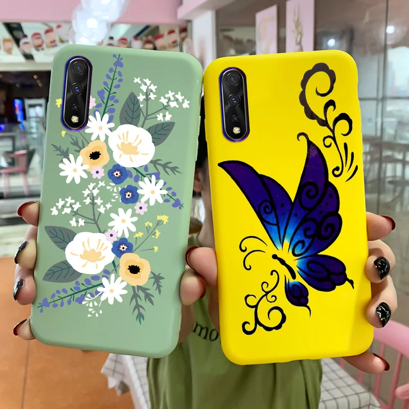 

For VIVO IQOO Neo Case Cartoon Flower Shell For Vivo iqoo Neo Case Matte Silicone Soft TPU Shell For VIVO Iqoo Neo Back Cover