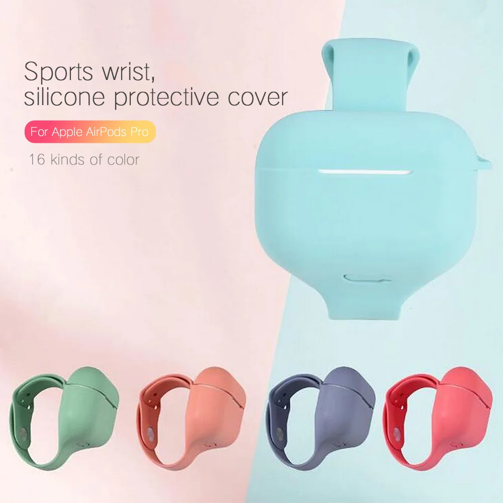 Чехол для AirPods Pro ремешок часов спортивный чехол наушников бега противоударный