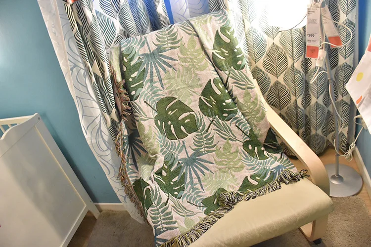 RZCortinas одеяло с зелеными листьями чехол для дивана полотенце гобелен Monstera Ceriman