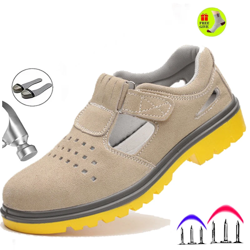 Мужские защитные ботинки и шляпы со стальной головкой устойчивые к ударам