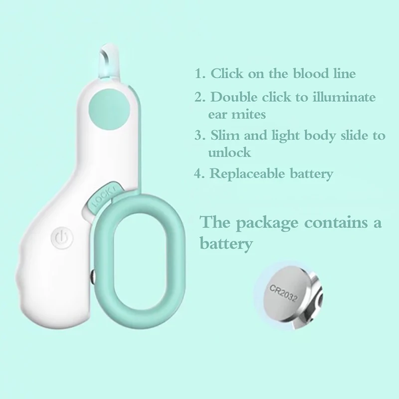 

HOT Professional Pet Dog Nail Clipper LED Light Scissors Pet Nail Clipper for Dogs