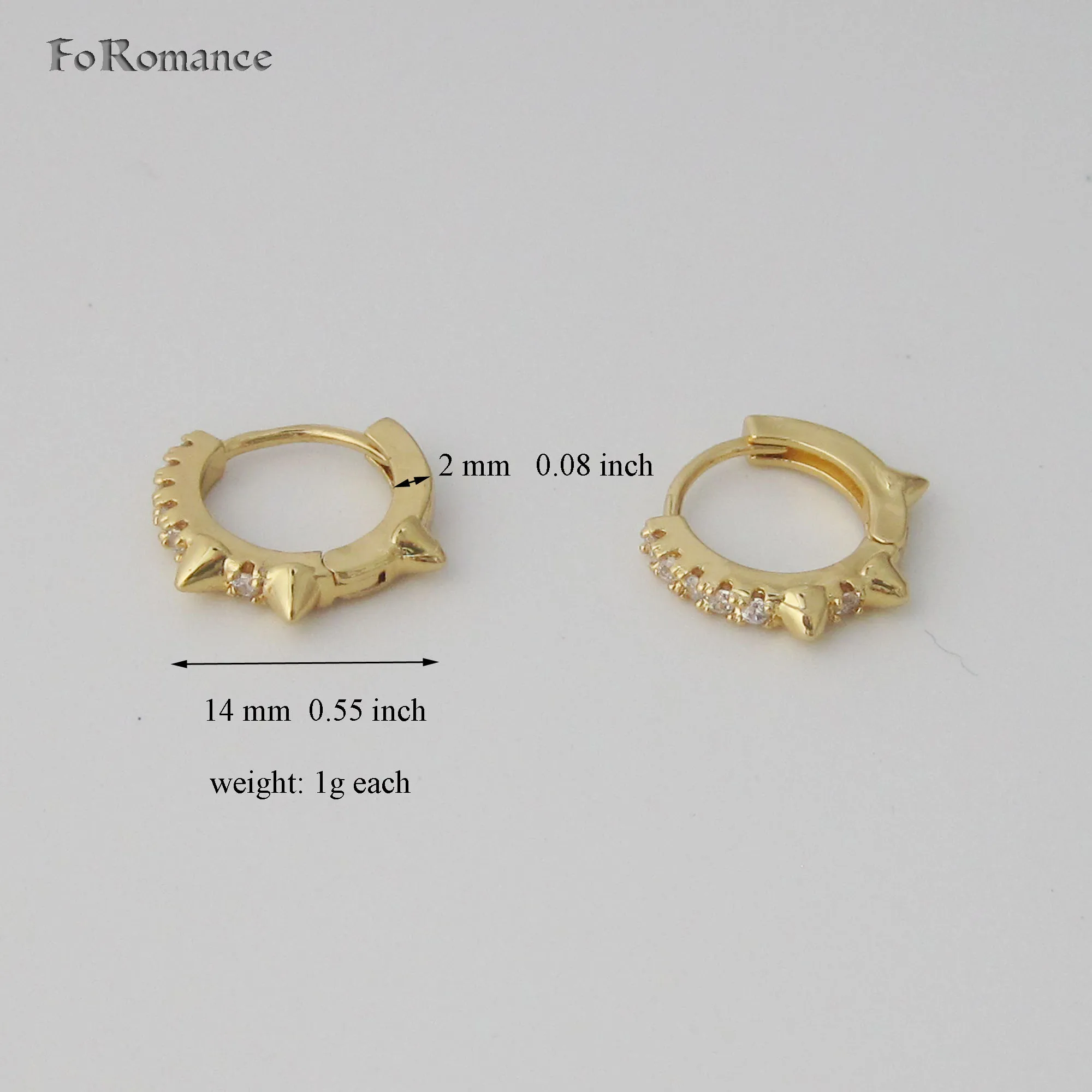 Foromance желтый Золотой GP верхний слой зубы собаки ногтей CZ камни HUGGIE обруч